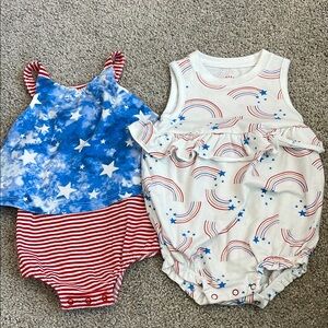 Patriotic Baby Rompers Set